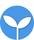 A small growing plant icon to portray the subject of biology